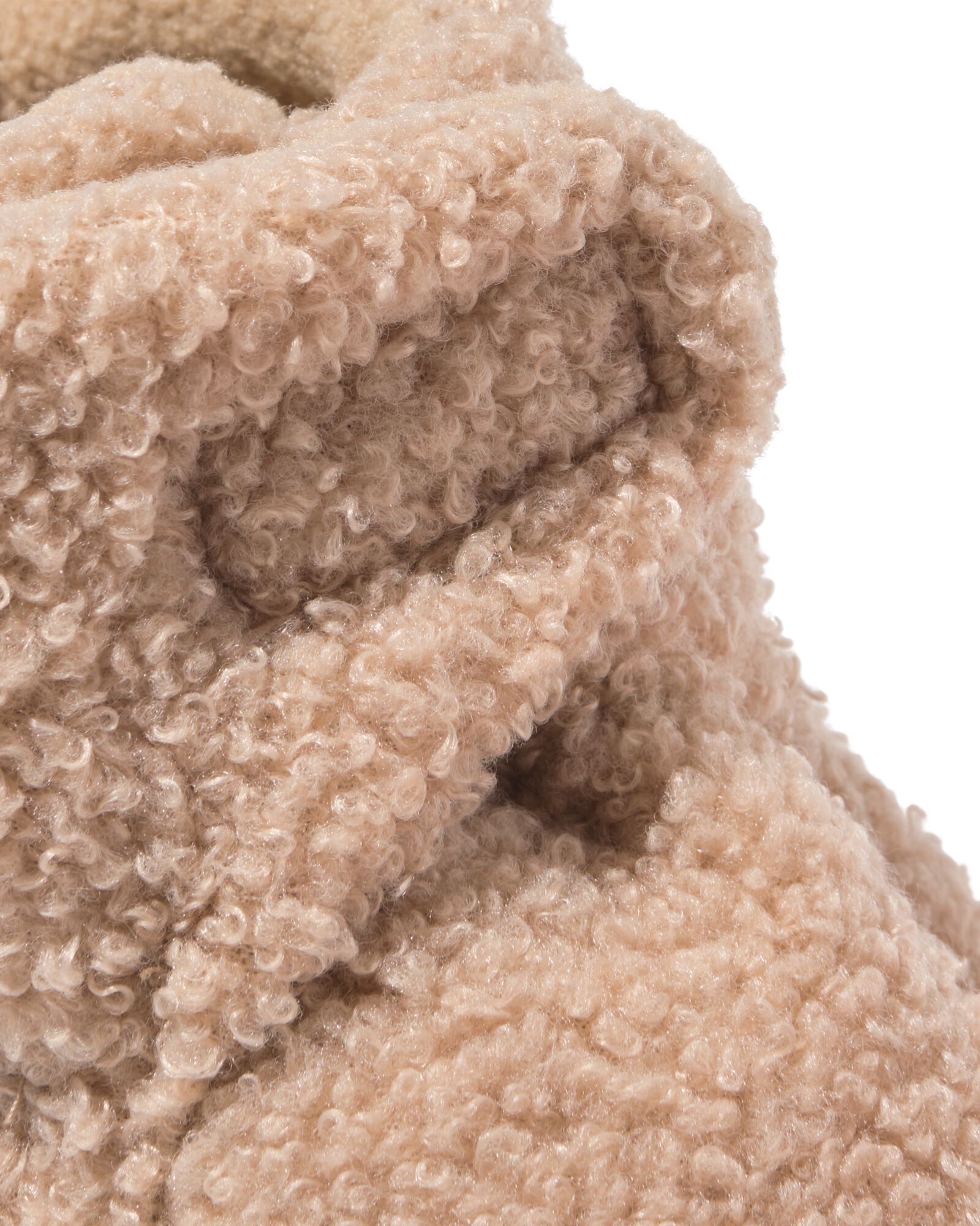 newborn sloffen teddy beige beige - 33200440BEIGE - HEMA