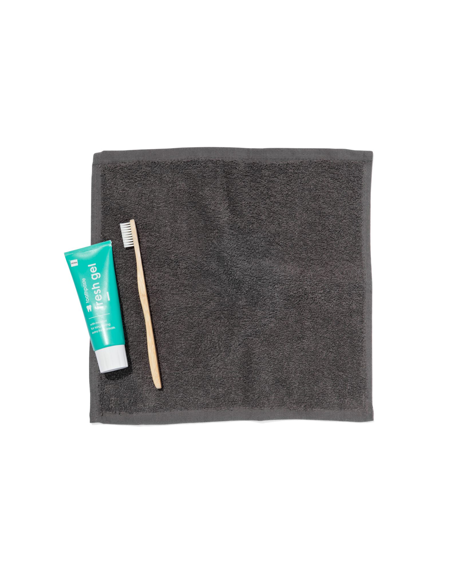 gezichtsdoekjes 30x30 zware kwaliteit grijs - 4 stuks - 5210074 - HEMA