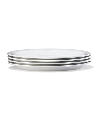 assiette plate &Oslash;26cm usage quotidien porcelaine blanche - 4 pi&egrave;ces - 9650330 - HEMA