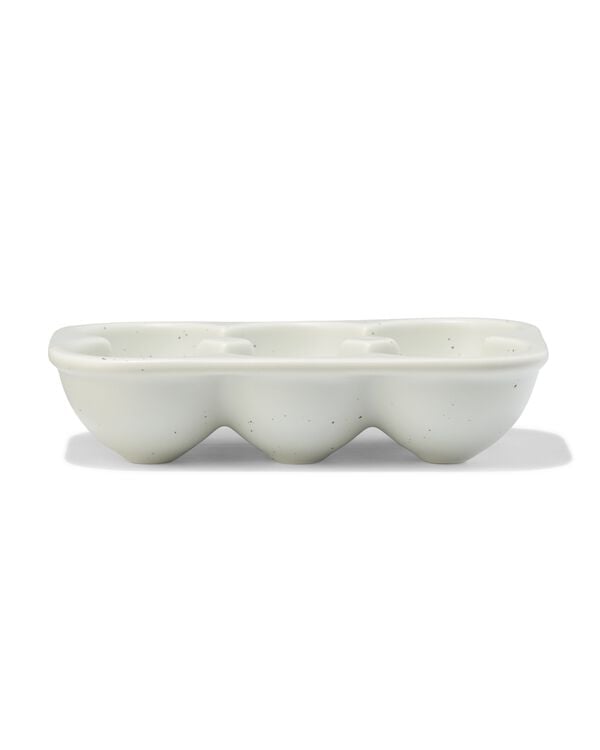 bo&icirc;te &agrave; &oelig;ufs pour 6 &oelig;ufs fa&iuml;ence mouchet&eacute;e verte - 9650353 - HEMA