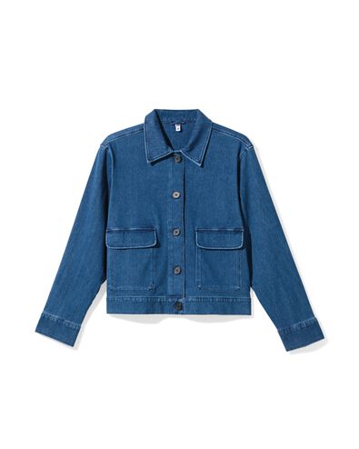 damesjack Eveline denim middenblauw middenblauw - 36205380MIDBLUE - HEMA