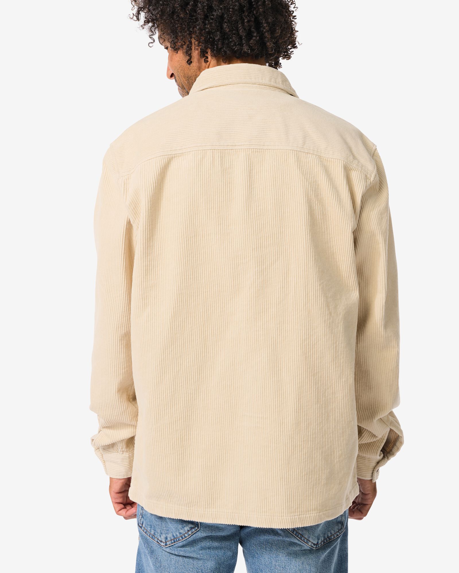 herenovershirt Stef Corduroy beige - 2101820BEIGE - HEMA