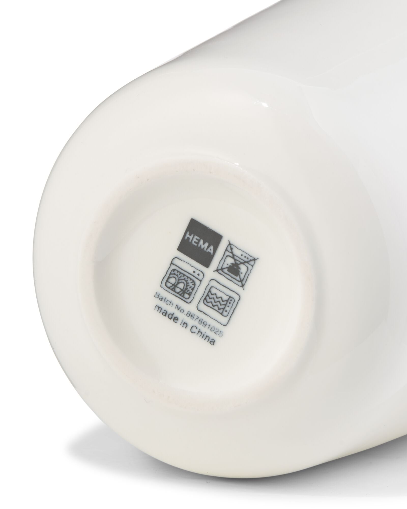 mug &agrave; cappuccino 350ml Knap new bone china blanc - 80660302 - HEMA