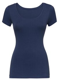 t-shirt femme bleu foncé - 1000005151 - HEMA