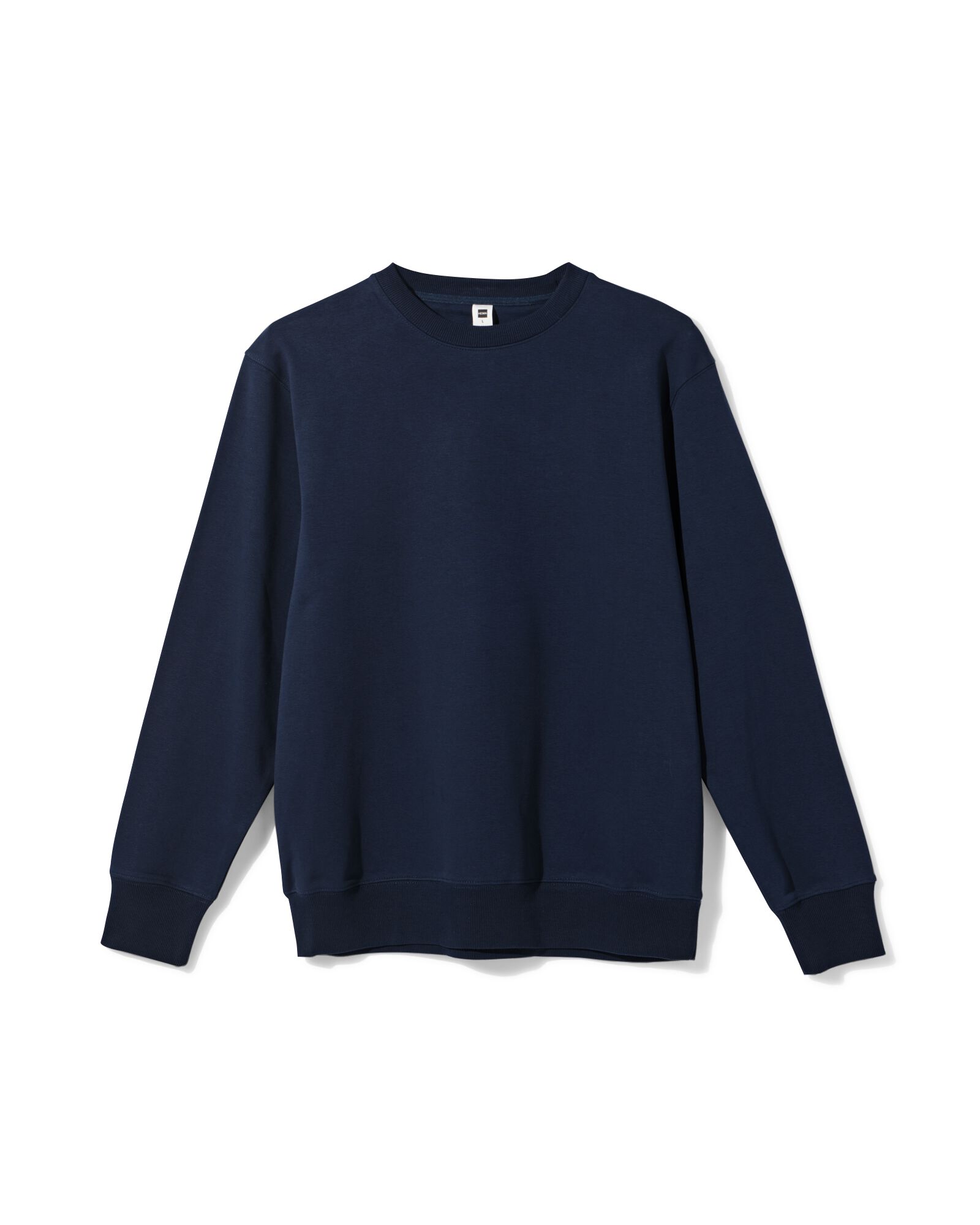 herentrui Daryl regular fit sweatstof donkerblauw donkerblauw - 2148130DARKBLUE - HEMA