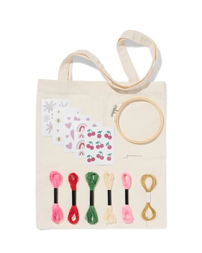 sac &agrave; broderie pour loisirs cr&eacute;atifs 36x42cm avec patrons de broderie - 61104549 - HEMA