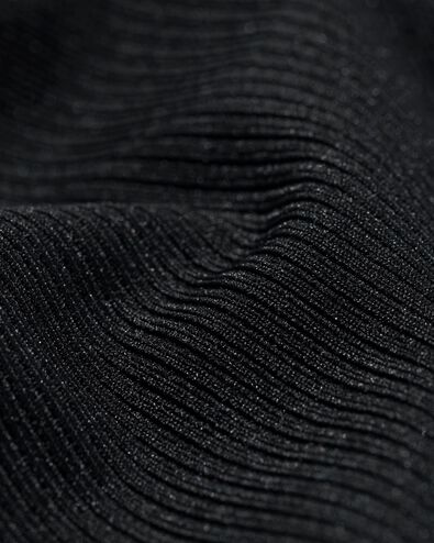 slip femme taille haute microfibre c&ocirc;tel&eacute; confort ultime noir - 19668104BLACK - HEMA
