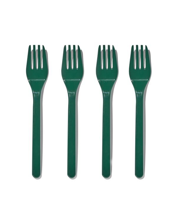 4 fourchettes en m&eacute;lamine vert - 41830032 - HEMA