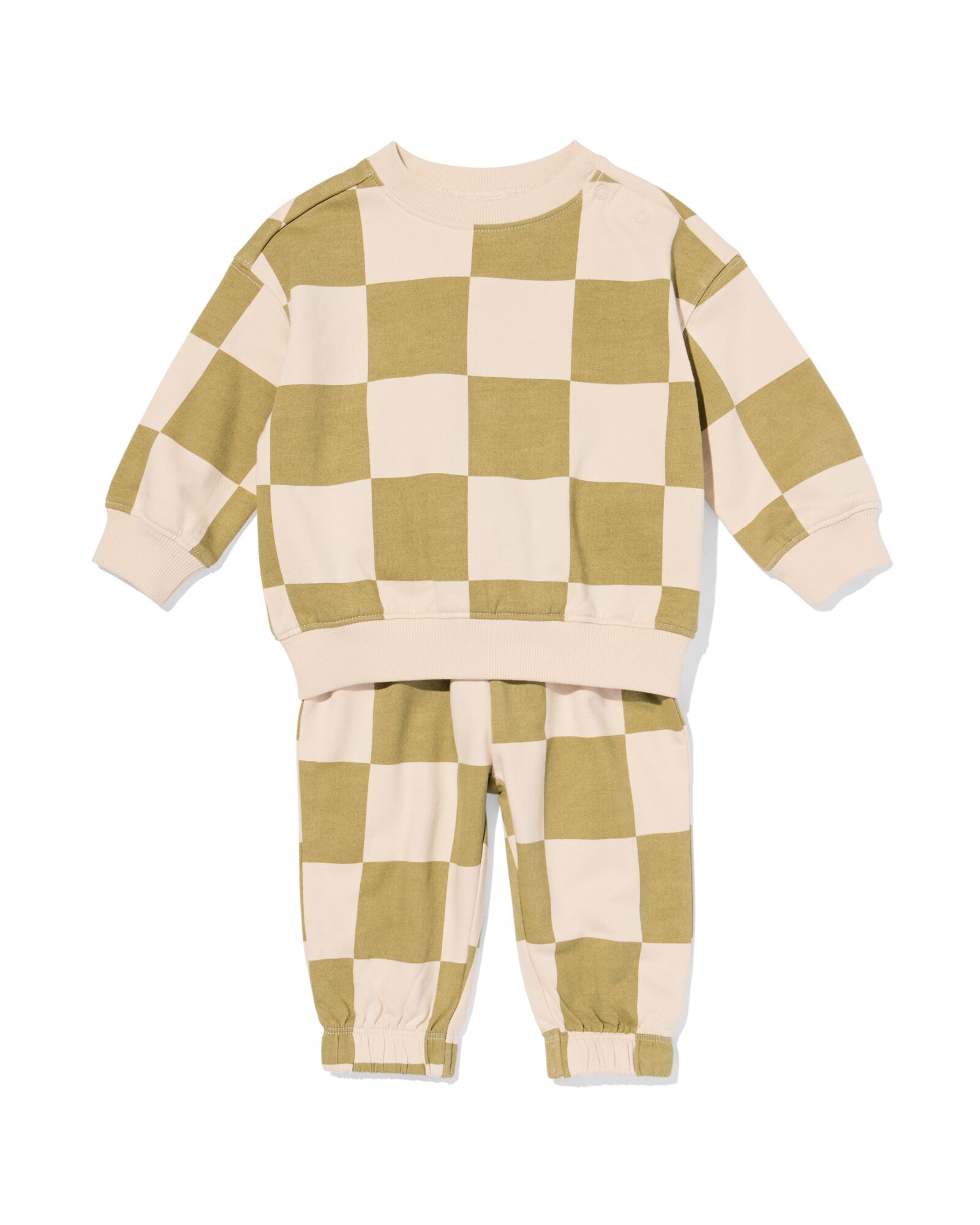 babykleding sweatset blokken groen groen - 33176770GREEN - HEMA