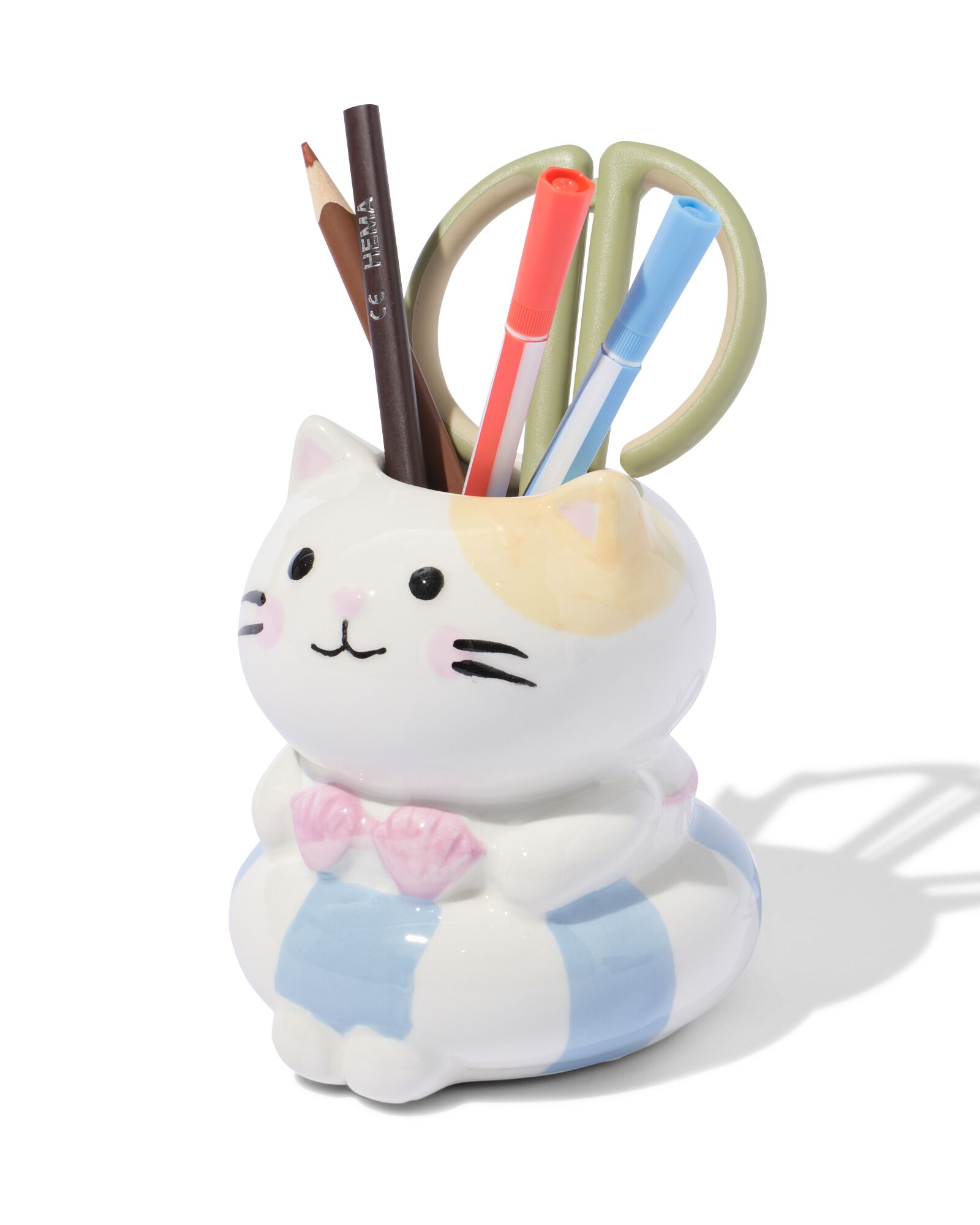 porte-stylo ⌀ 9,5x10,5 cm c&eacute;ramique chat - 14800557 - HEMA