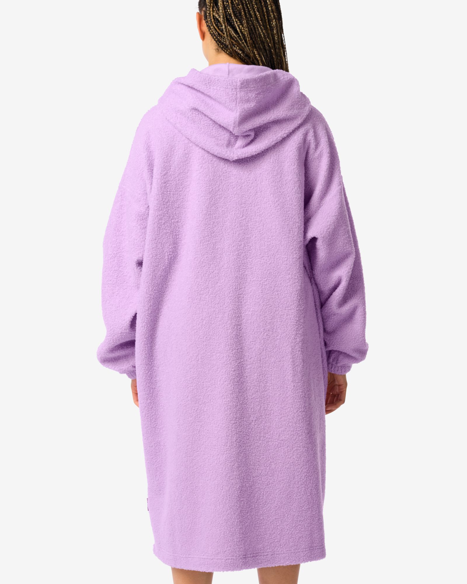 Damen-Kuschelhoodie aus Teddystoff in Rosa - 61140501 - HEMA