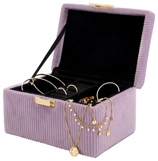 boîte à bijoux 12,5x17,5x10 lilas - 61150023 - HEMA