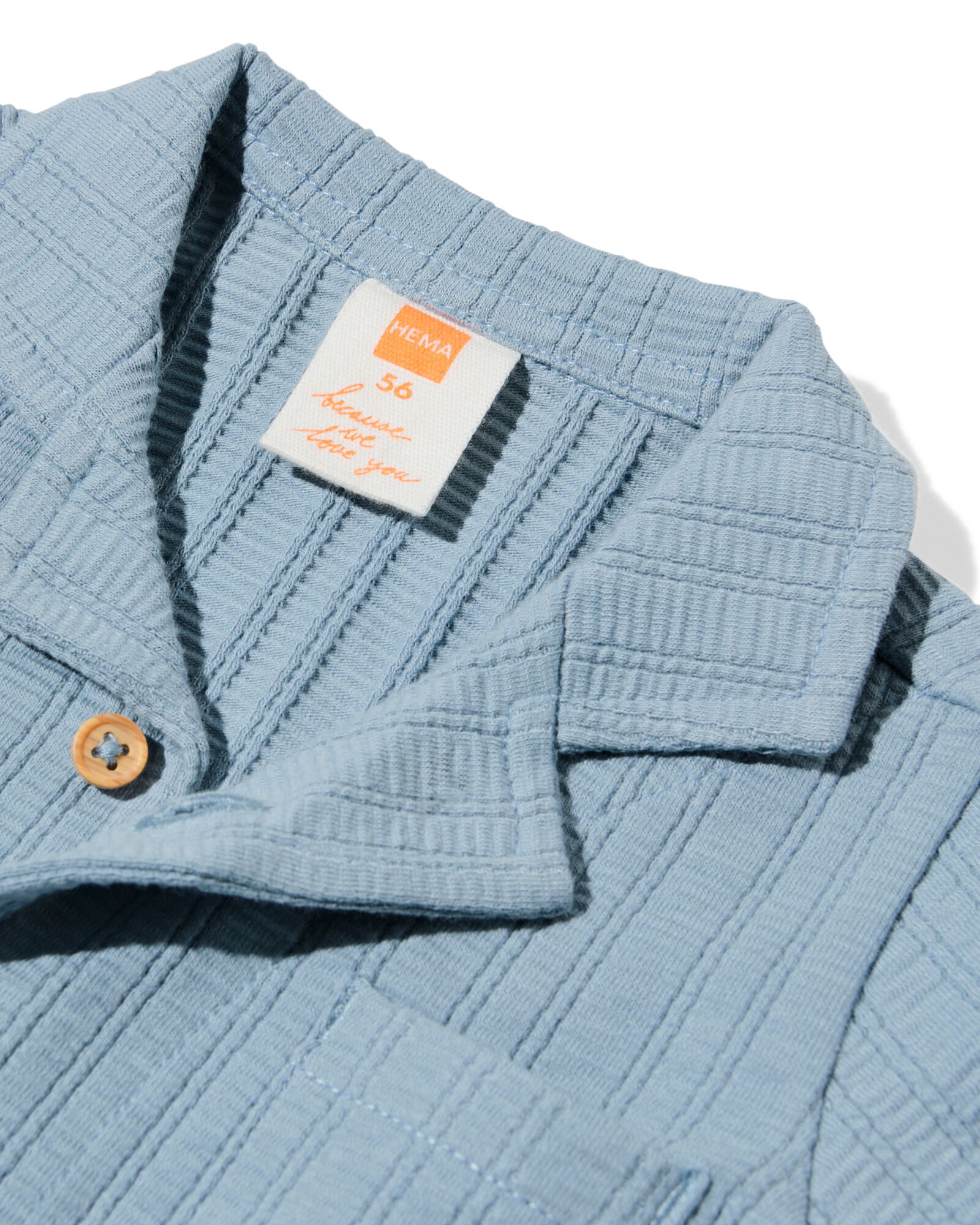 blouse nouveau-n&eacute; jersey bleu bleu - 33453220BLUE - HEMA