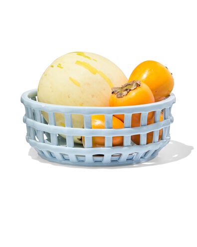 broodmand 25x25x10cm keramiek lichtblauw - 25800053 - HEMA