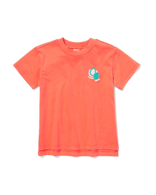 kinder T-shirt jackfruit koraal koraal - 30720602CORAL - HEMA