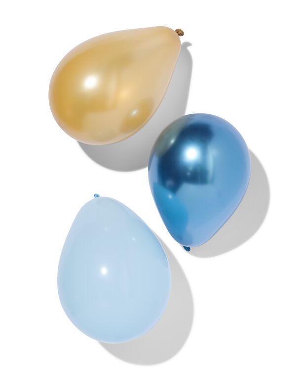 Luftballons, &Oslash; 23 cm, in Blau-Gold &ndash; 20 St&uuml;ck - 14250021 - HEMA