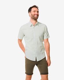 chemise homme avec lin vert vert - 1000030619 - HEMA