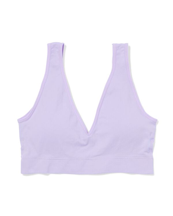 top zonder beugel naadloos lavendel lavendel - 21900142LAVENDER - HEMA
