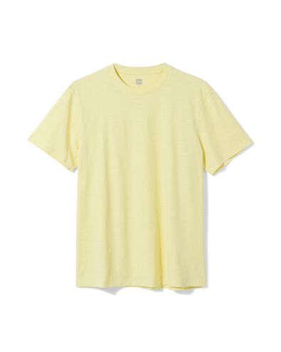 t-shirt homme Jaap textur&eacute; jaune p&acirc;le jaune p&acirc;le - 2178840LIGHTYELLOW - HEMA