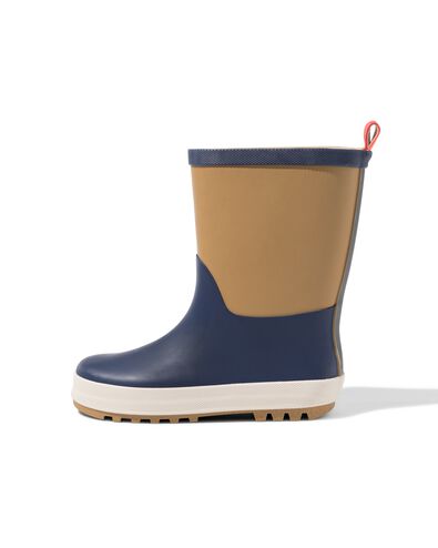 kinderregenlaars kleurblokken blauw blauw blauw - 18460320BLUE - HEMA