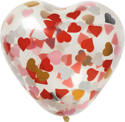 6 ballons à confettis coeur 30 cm - 14280138 - HEMA
