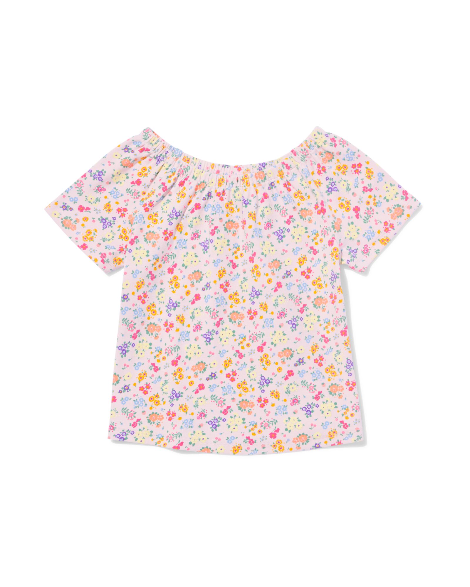 t-shirt enfant jersey fleurs violet violet - 30824106PURPLE - HEMA