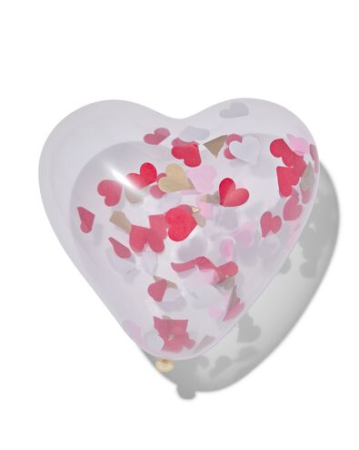 confettiballonnen hart 30 cm - 6 stuks - 14280138 - HEMA