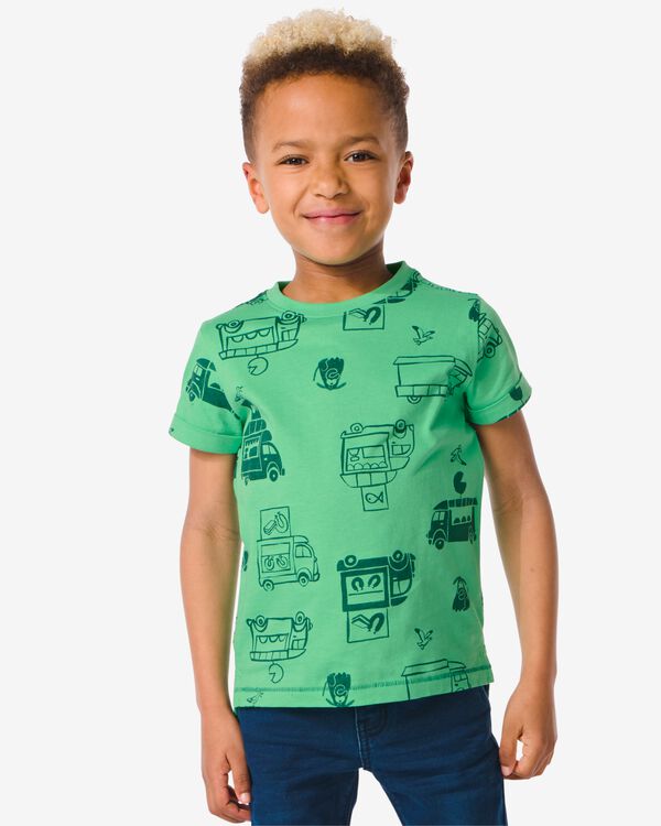 t-shirt enfant voitures vert vert - 30779112GREEN - HEMA
