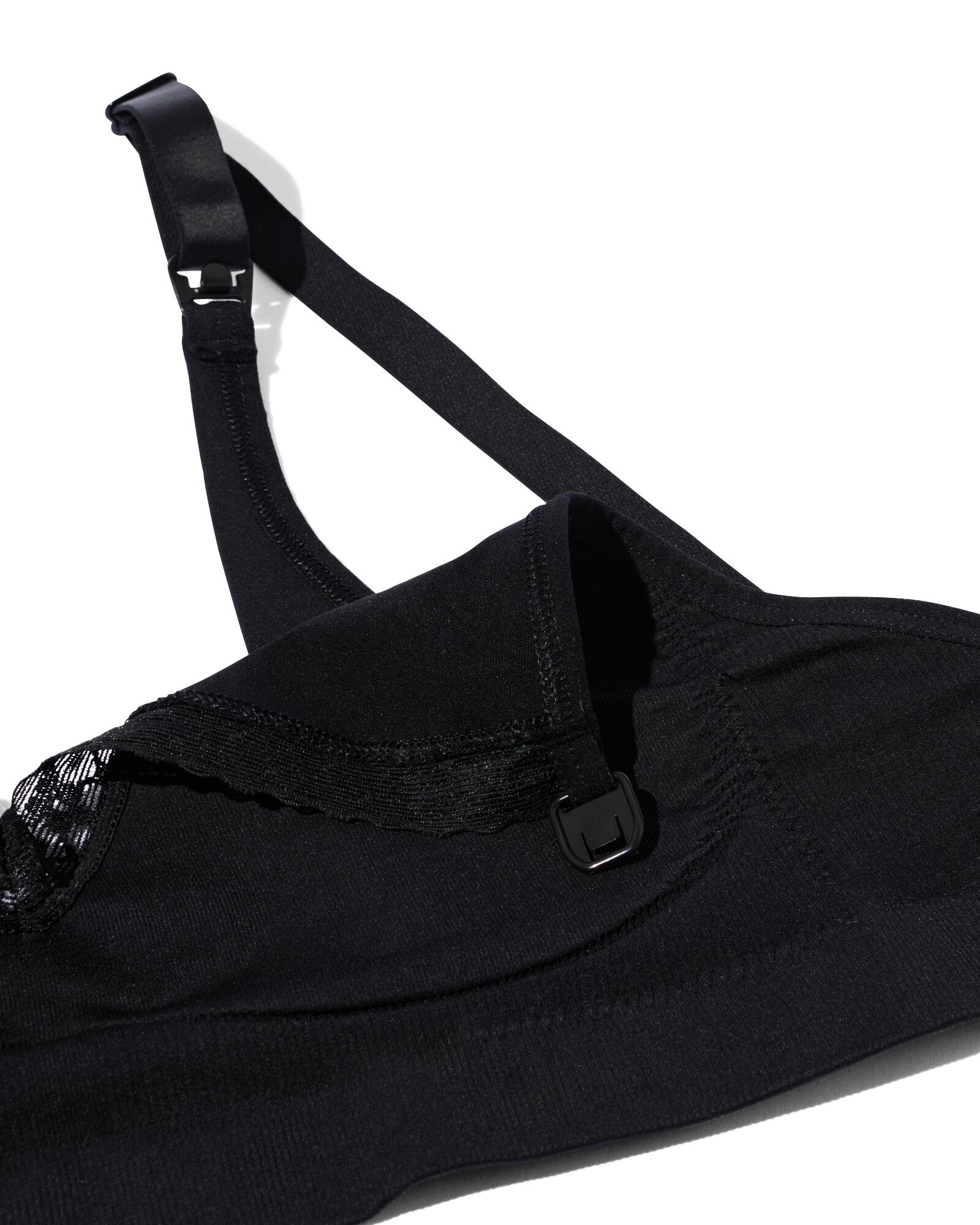 soutien-gorge d'allaitement sans couture avec dentelle noir noir - 21580050BLACK - HEMA