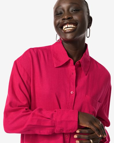 Damenkleid Lizzy, Leinen rosa - 36290275PINK - HEMA