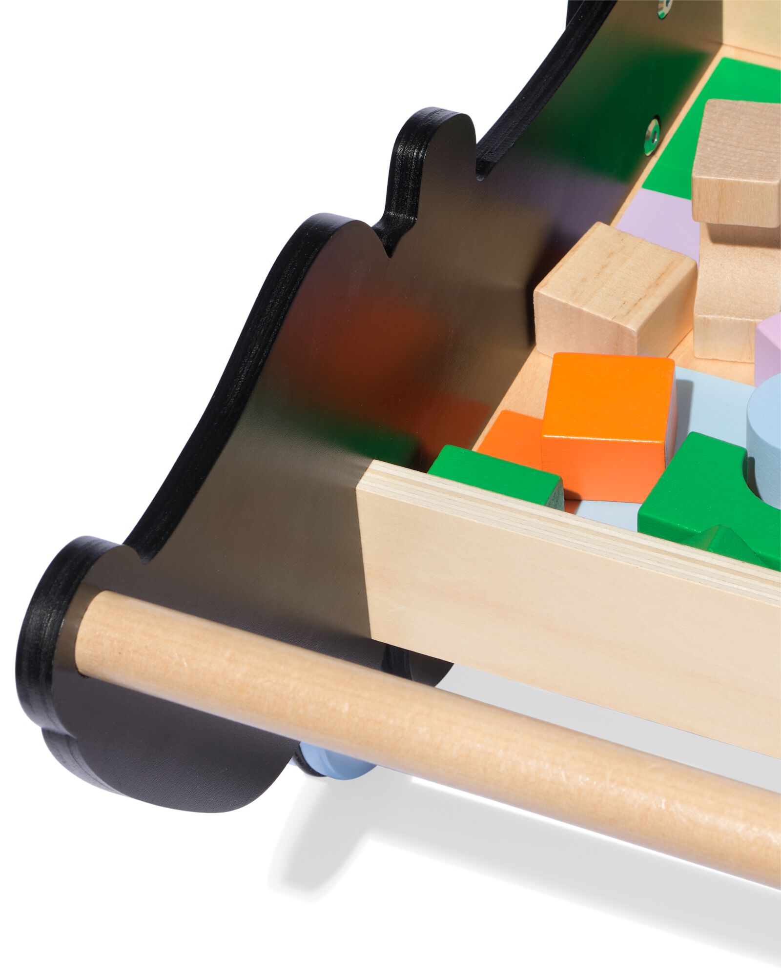 Takkie loopwagen met blokken hout - 15100409 - HEMA