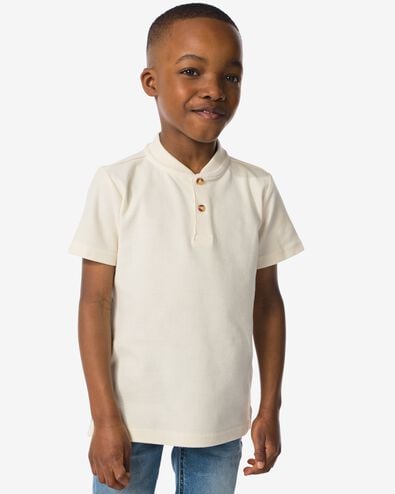 t-shirt enfant gaufré beige 134/140 - 30779867 - HEMA