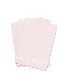 3 cahiers format A4 - à carreaux 5 mm - 14101617 - HEMA
