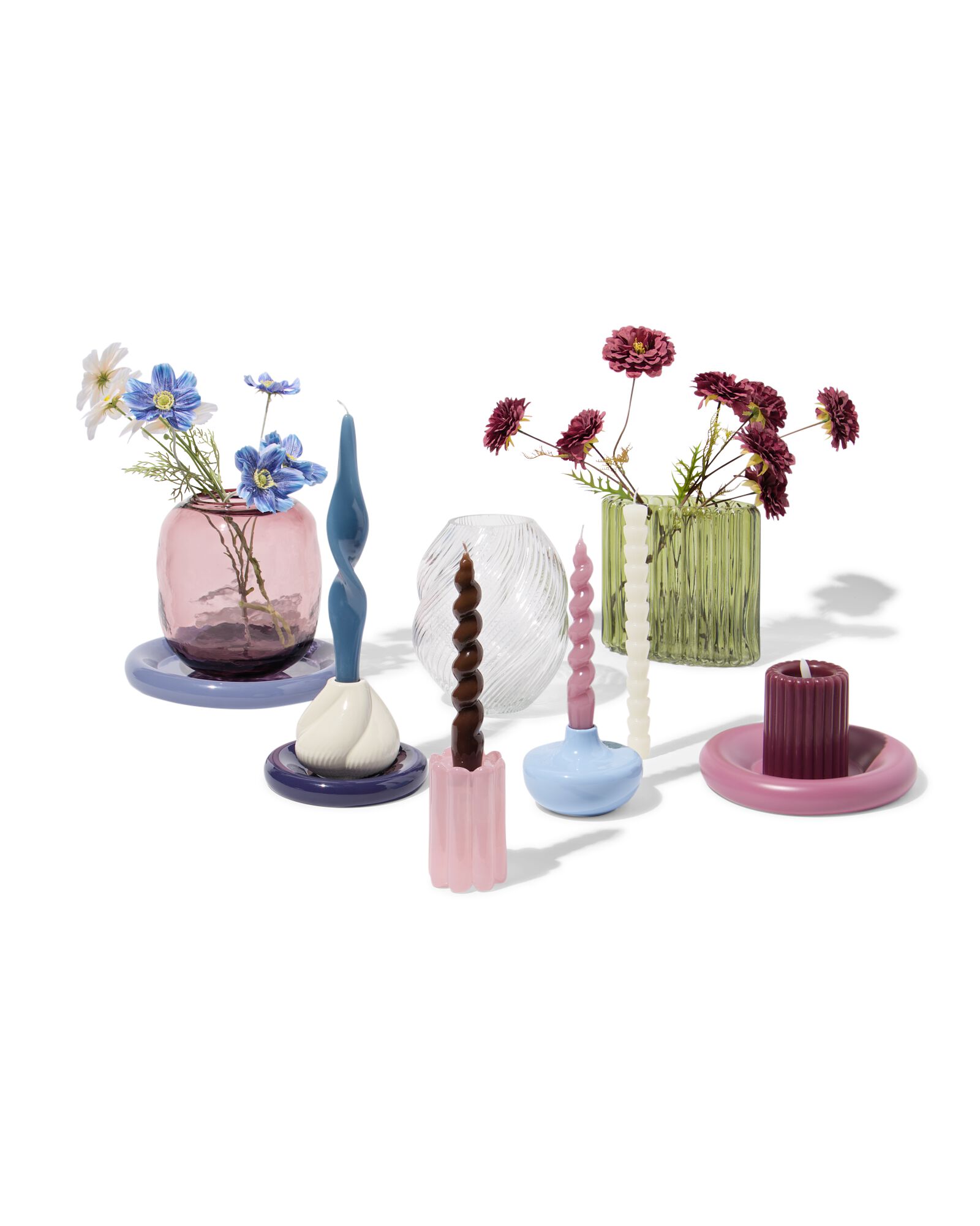 vaas 8x20cm glas ovaal groen - 13325007 - HEMA