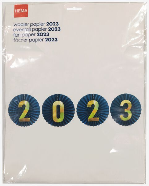 4er-Pack Papierwabenfiguren, 2023, blau - 25284111 - HEMA