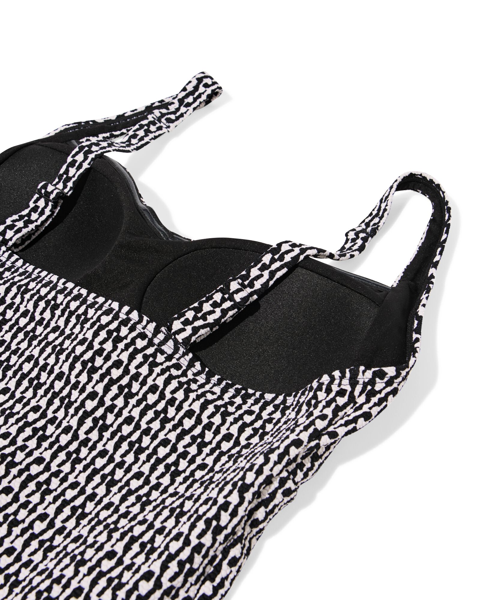 tankini pour femme gainage noir/blanc - 22351720BLACKWHITE - HEMA