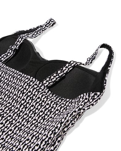 tankini pour femme gainage noir/blanc - 22351720BLACKWHITE - HEMA