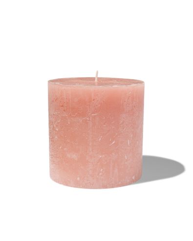 bougie rustique &Oslash; 10 x 10 cm saumon saumon 10 x 10 - 13501958 - HEMA