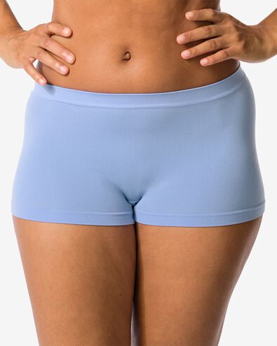 boxer femme sans coutures microfibre bleu bleu - 19602921BLUE - HEMA