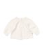 t-shirt bébé nouveau-né mousseline blanc cassé 80 - 33496016 - HEMA
