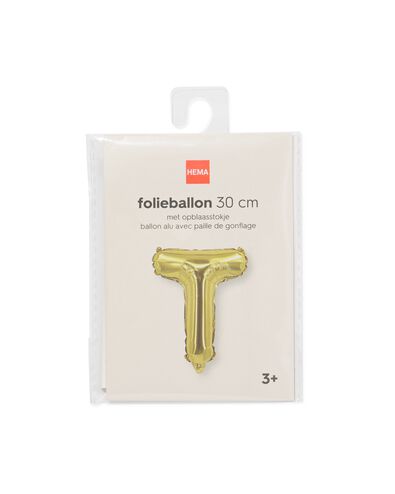 Folienballon Buchstabe T, 30 cm, Gold - 14260050 - HEMA