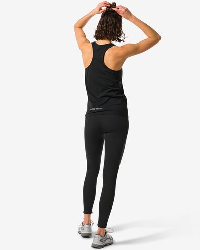 legging de sport femme sans coutures côte noir XL - 36030347 - HEMA