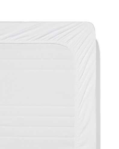 drap-housse boxspring 180x200cm percale de coton h&ocirc;tel blanc - 5160043 - HEMA
