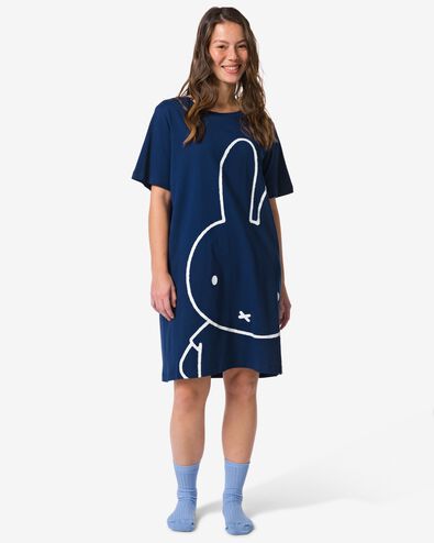 nijntje damesnachthemd jersey donkerblauw donkerblauw - 23401295DARKBLUE - HEMA