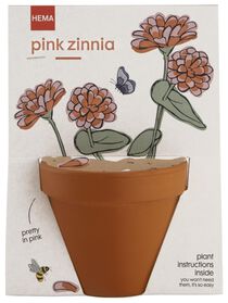 Pflanzset für rosafarbene Zinnien - 41880204 - HEMA