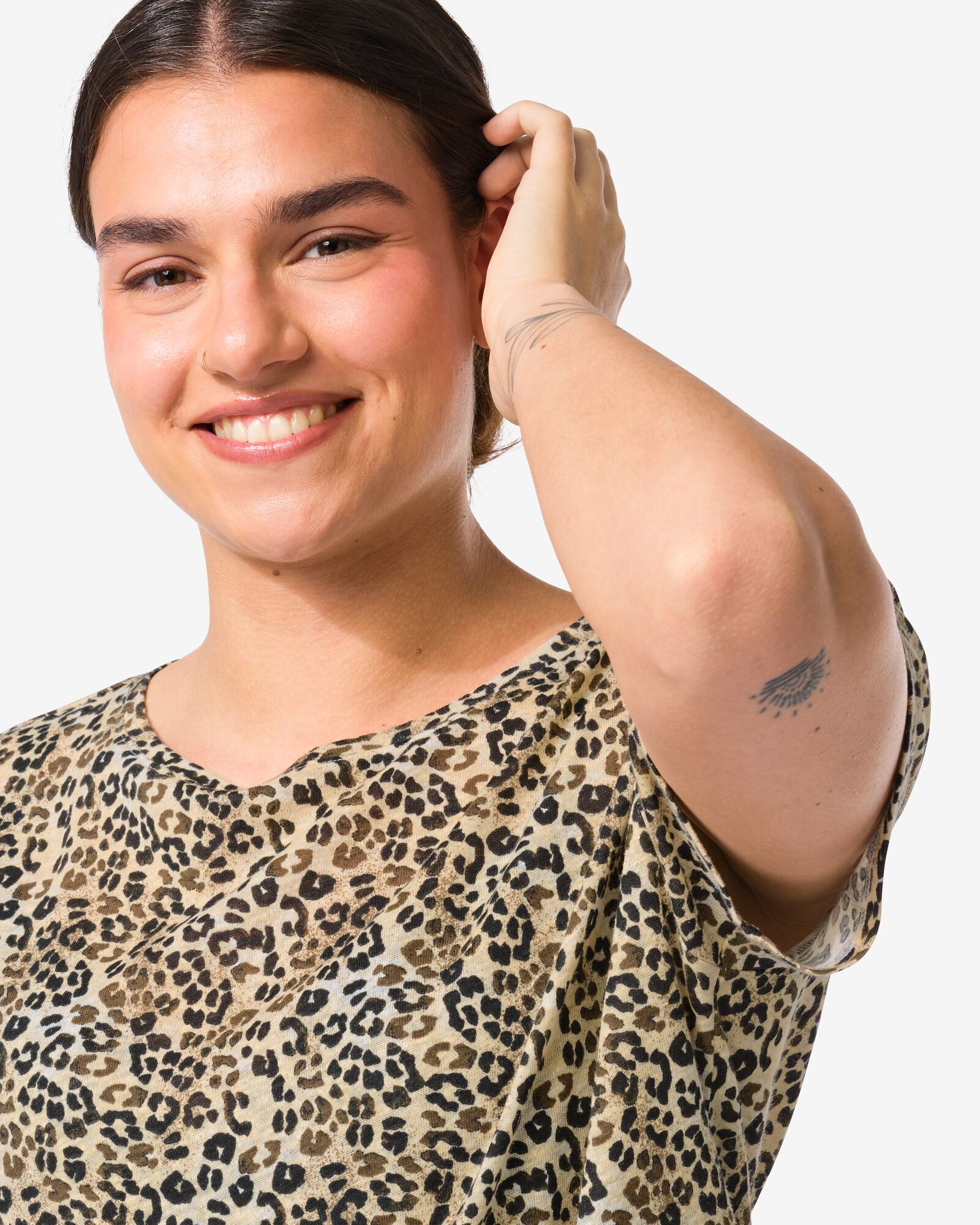 Damen-T-Shirt Evie, Leopard bunt - 36218965MULTI - HEMA