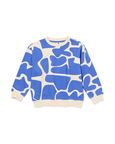 Kindersweater abstrakt blau - 30704229BLUE - HEMA