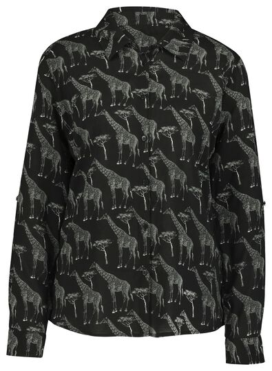 chemisier femme girafe noir - 1000023001 - HEMA