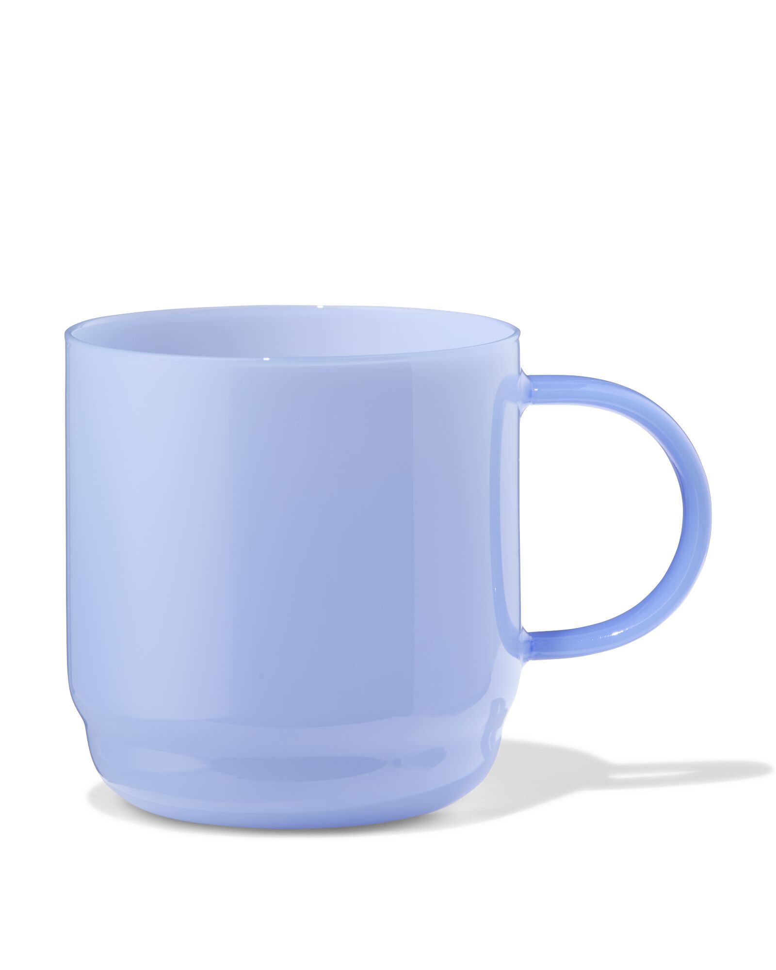mug &agrave; cappuccino 400ml verre bleu - 80660340 - HEMA