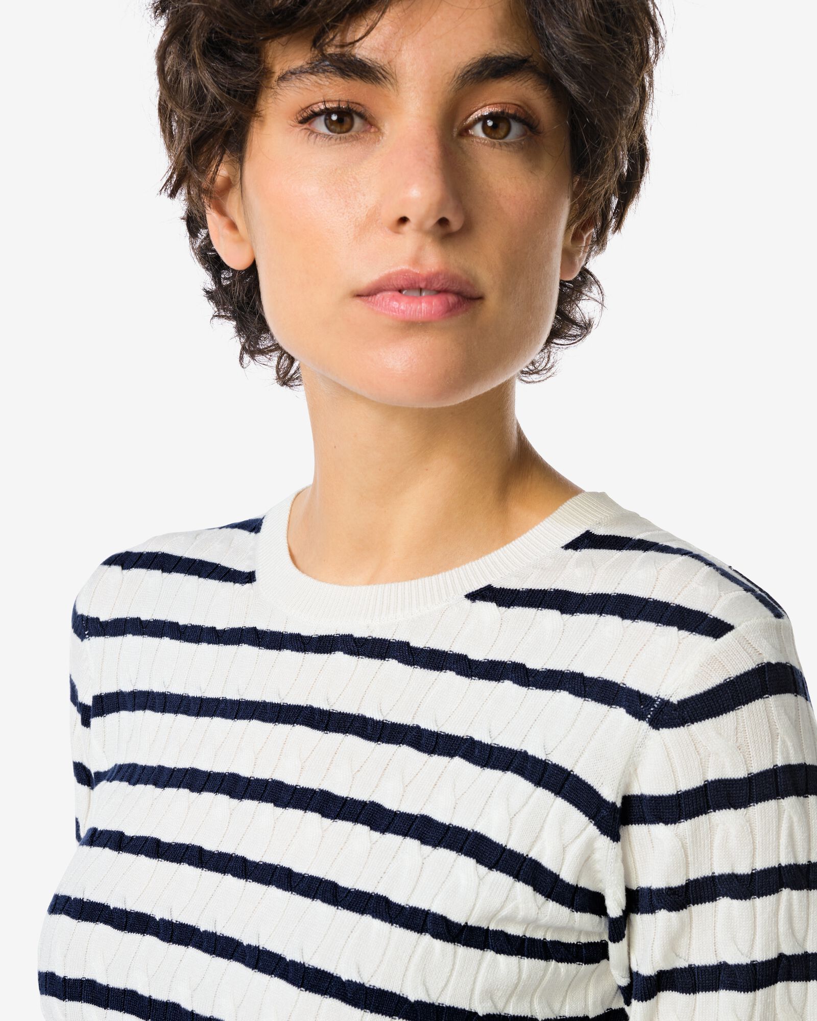 Damenpullover Fally, Zopfmuster wei&szlig; wei&szlig; - 36206340WHITE - HEMA